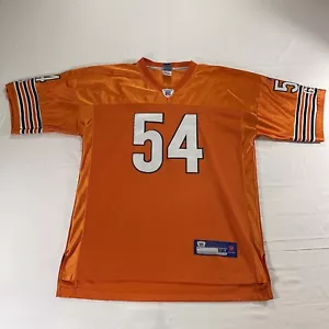 Maglia vintage Reebok autentica taglia 54 Chicago Bears Brian Urlacher arancione cucita HOF - Foto 1 di 18