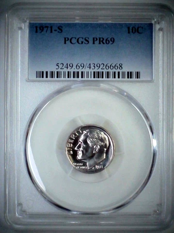 1971-S 10C Roosevelt Dime  PCGS PR69  CLAD 23stt0226 Cover