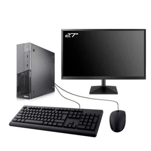 PC Lenovo M93p SFF Ecran 27" Intel I3-4130 RAM 8Go SDD 240Go W11 Wifi - Photo 1/7