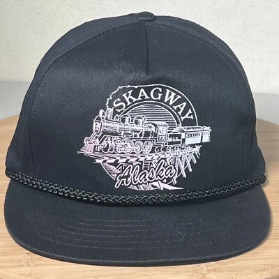 De colección Skagway Alaska Sombrero Gorra Snap Back Negro Tren de Ferrocarril Usado en Excelente Condición Foto 1 de 4