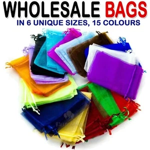 50-500Pcs Organza Gift Bags Wedding Party Favour Xmas Jewellery Candy Pouches - Picture 1 of 15