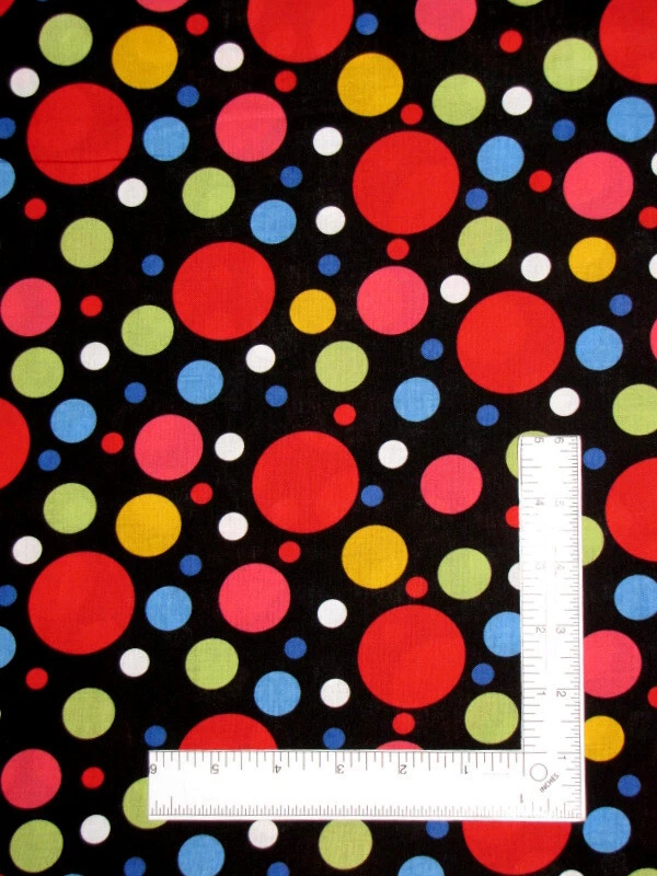 Circle Dot Geometric Fabric By The Yard Multi Color Baby Safari Cotton Benartex - Image 1 of 1