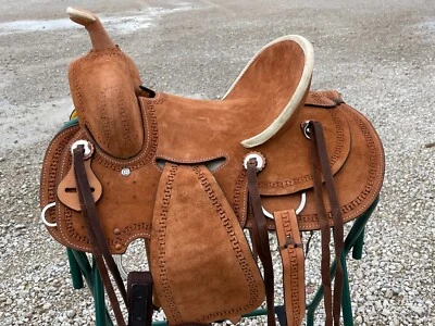 Kids Western Horse Ranch Style Saddle, Durable Cowboy Riding Tack Free Shipping - Image 1 of 4