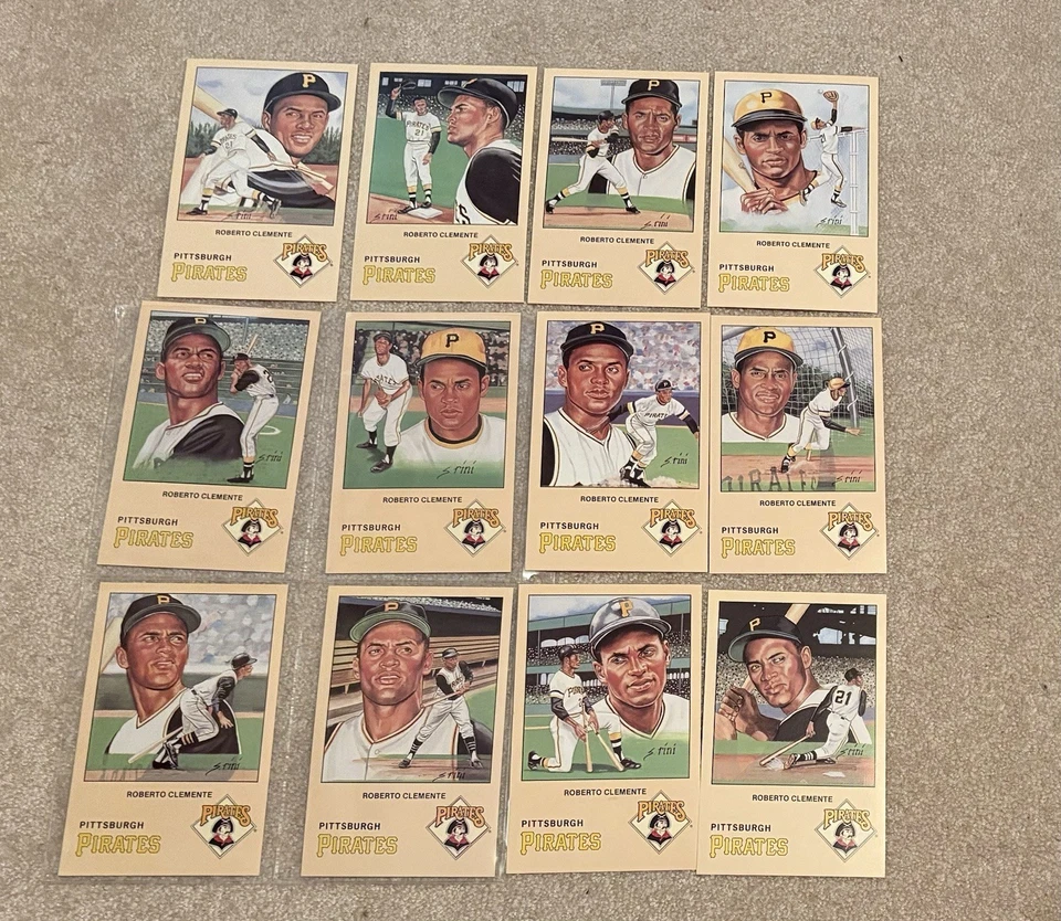 Roberto Clemente Pittsburgh Pirates Susan Rini Postcard 12 Card Set LTD ED/5000 - Image 1 of 1