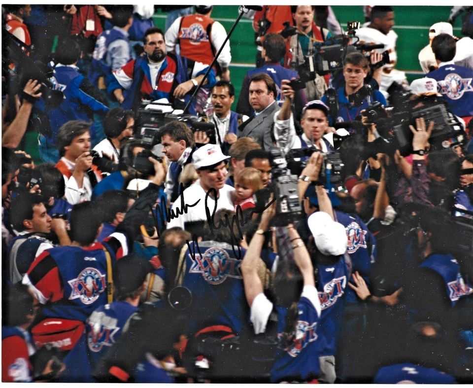 Mark Rypien Redskins Super Bowl XXVI 1992 celebración autografiada 8x10 foto Foto 1 de 1