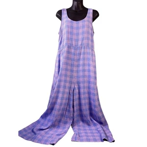 Patagonia Damen Garden Island Jumpsuit S rosa blau weites Bein Fee Engel Boho - Bild 1 von 10