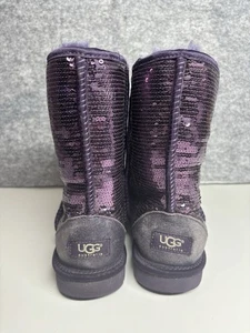 UGG Boots Womens 8 Purple Sequin Sparkle - Picture 1 of 7