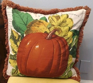 Großes Herbst Ernte Kürbis Dekokissen - Bild 1 von 3