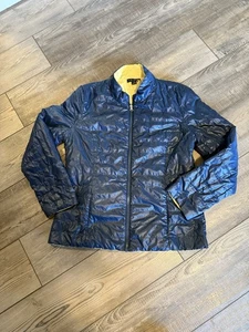 Tribal Packable Fall Winter Jacket Blue & Yellow Lightweight Womens Size Medium - Picture 1 of 5