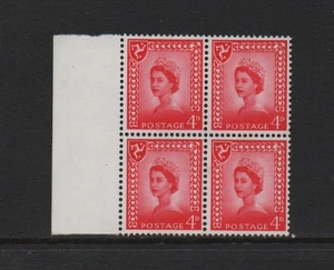 ISLE OF MAN 1969 4d. brt vermilion (one phosphor band) (SG6) BLOCK OF 4 *VF MNH* - Picture 1 of 2