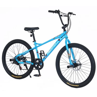 Bicicleta Freestyle Niños Doble Disco Frenos 26 Pulgadas Bicicleta Infantil para Niños Niñas Foto 1 de 4