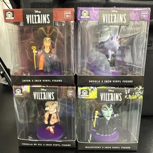 Disney Villains 3 Inch Vinyl Figures New in Box Jafar Ursula Cruella Malificent - Picture 1 of 5