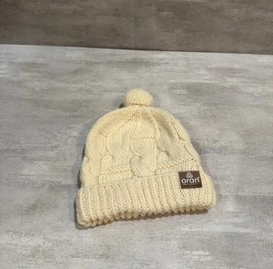 Aran Crafts Ireland 100% Merino Wool Cable Knit Beanie Baby - Picture 1 of 7