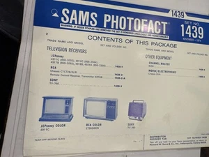 Juego completo vintage Sam’s Photofact 1439 noviembre 1974 RCA Sony - Imagen 1 de 6