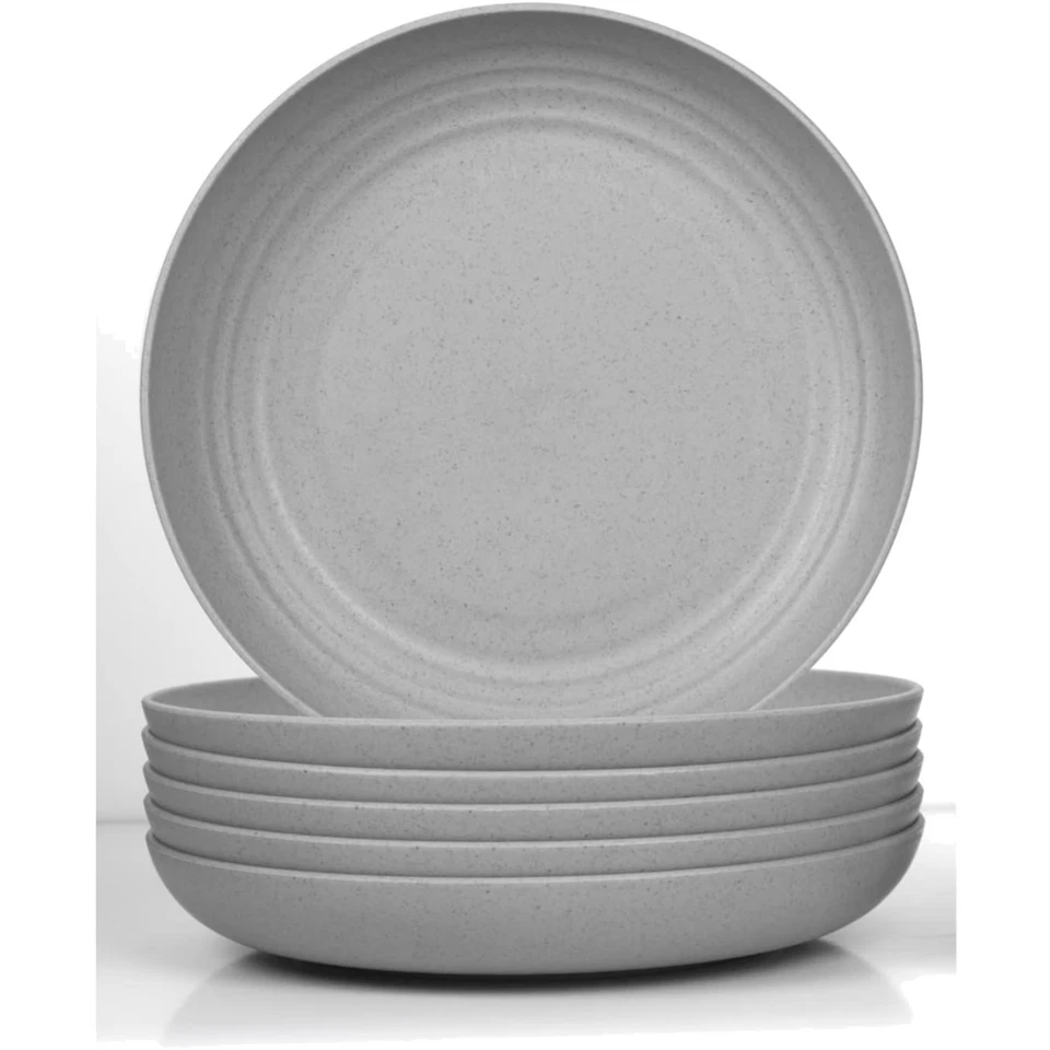 Teller Set, 6 Stück, 23cm, Kunststoff, Bruchfest, BPA-frei, Mikrowellen, Spül... - Bild 1 von 4