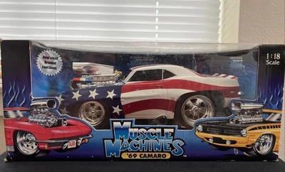 MUSCLE MACHINES 1:18 SCALE STARS & STRIPES--RED, WHITE & BLUE 1969 CAMARO SERIES - Image 1 of 4