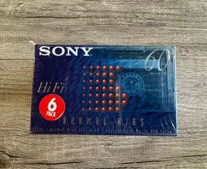 Sony HiFi 60 Minutes Normal Bias Type I Cassettes 6 Pack Sealed - Picture 1 of 6