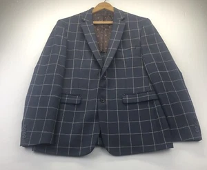 AN ORIGINAL PENGUIN Hombre Azul Ventana LANA ABRIGO DEPORTIVO TRAJE CHAQUETA BLAZER 42 R - Imagen 1 de 13
