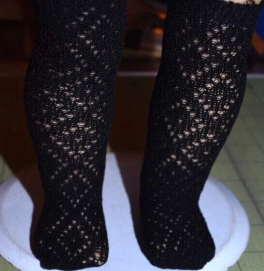 chaussettes tube fantaisie poupée poupon noires - Photo 1/1