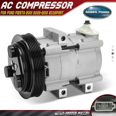 AC A/C Compressor with Clutch for Ford Fiesta 2001 2003-2010 EcoSport 2004-2008 - image 1 of 4