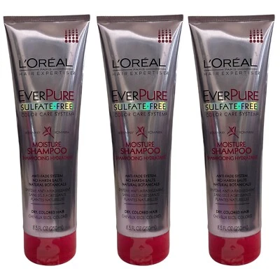 3 Pk L'Oreal Ever Pure Sulfate Free Rosemary Color Care Moisture Shampoo 8.5 oz - Image 1 of 4