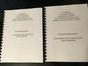FLORIDA CONSTRUCTION TEST QUESTIONS 400 CONTRACTOR EXAM BUSINESS FINANCE TRADE - Picture 1 of 1