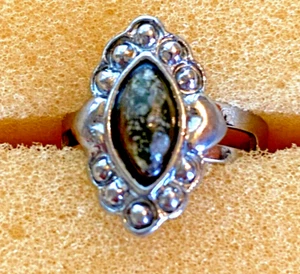 Labradorit Edelstein Ring silberfarben verstellbar schöner Ring - Bild 1 von 4