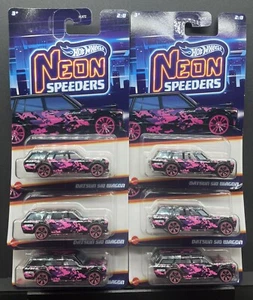 2024 Hot Wheels Neon Speeders Datsun Bluebird 510 Wagon Lot Of 6 Walmart Excl - Picture 1 of 5