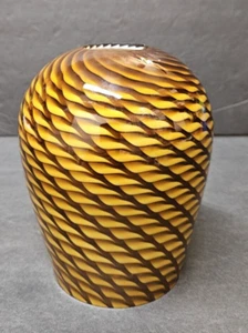 Lámpara colgante de vidrio artístico ámbar caramelo remolino 42J - Imagen 1 de 7
