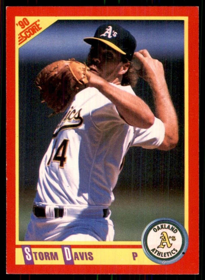 1990 Score Storm Davis Oakland Athletics #266 - Image 1 of 2
