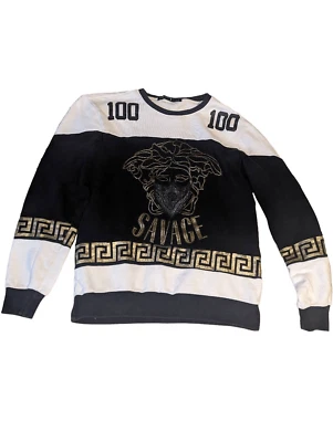 Hudson Outerwear 100% Cotton Gold Medusa Savage Long Sleeve Sweatshirt - Image 1 of 4