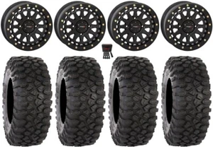 System 3 SB-6 15" Wheels Black (4+3) 33" XC450 Tires Can-Am Maverick X3 - Picture 1 of 4