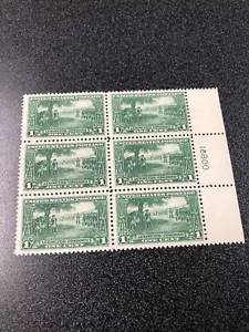 US 617 LEXINGTON CONCORD 1c Plate Block Of 6 Very Fine / Mint Never Hinged. - Picture 1 of 4