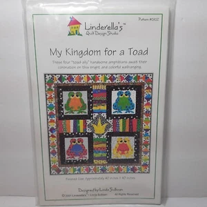 My Kingdom For A Toad Quilt Pattern Linderella's 40" x 40" Design Frog Prince - Picture 1 of 5