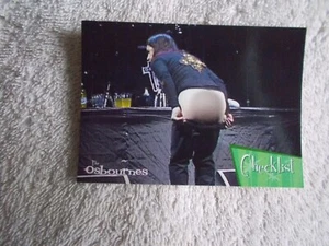 Inkworks 2002 - The Osbournes: "CHECKLIST" #72 Trading Card - Picture 1 of 2