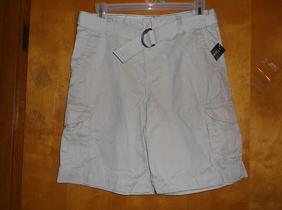 NOVO SHORTS CARGO DE SARJA COM CINTO GLÓRIA DESBOTADA MASCULINO com CINTO na COR CALÇADA..#12 - Imagem 1 de 4