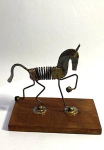 Folk Art Steam Punk Metal Horse Sculpture Figure - Picture 1 of 4