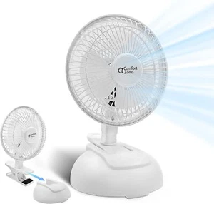 Personal Clip or Desk Fan with Removable Base Portable Mini Bedroom Fan 6 inch - Picture 1 of 9
