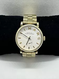 Marc by Marc Jacobs Baker MBM3243 Women Gold Tone Analog Dial Wrist Watch JNA494 - Picture 1 of 11