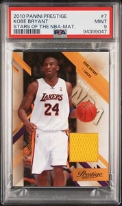 2010 PANINI PRESTIGE #7 KOBE BRYANT GAME USED MATERIALS /249 PSA 9 - Picture 1 of 2