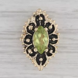 Vintage 0.60ct Peridot Slide Bracelet Charm 14k Yellow Gold Richard Klein - Picture 1 of 5