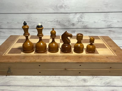 Chess set Soviet chess set Modern chess USSR chess Vintage chess Handmade chess - Image 1 of 4