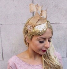 gold wedding hats fascinators