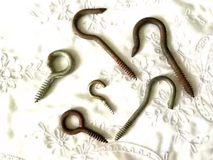 Vintage Decken Wand Haken 6 Stück zum Einschrauben Hängen Pflanzen und mehr Schwerlast - Bild 1 von 7
