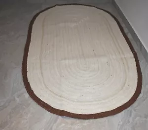 Jute Rug Modern Handmade Area Rug Rectangle Rugs for Living Room Hallway - Picture 1 of 6