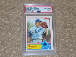 1983 Dan Quisenberry Signed Autographed Topps All Star Card Royals PSA Slabbed - Picture 1 of 4