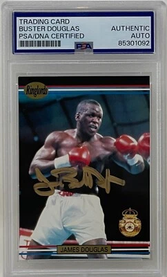 James Buster Douglas Signed 1991 Ringlords Rookie Boxing Trading Card #3 PSA/DNA - Image 1 of 2