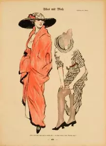 SIMPLICISSIMUS 1913 VON MODISCH AUF LEINEN ORIGINAL - Bild 1 von 1