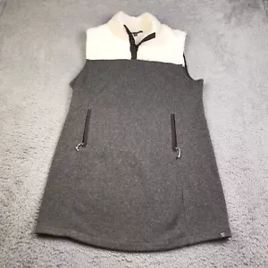 Title Nine Callitrix Vest Dress Womens XL White/Gray Knit Fleece Hiking Outdoor - Picture 1 of 11