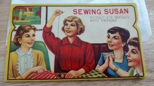 Vintage/Antiqun Sewing Susan needles and threader  - Picture 1 of 5